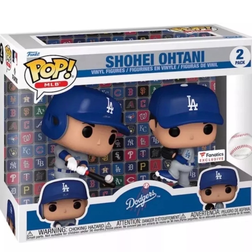 NRFP MLB/Fanatics Exclusive Shohei Ohtani 2-Pack Funko Pop Vinyl Figures.
